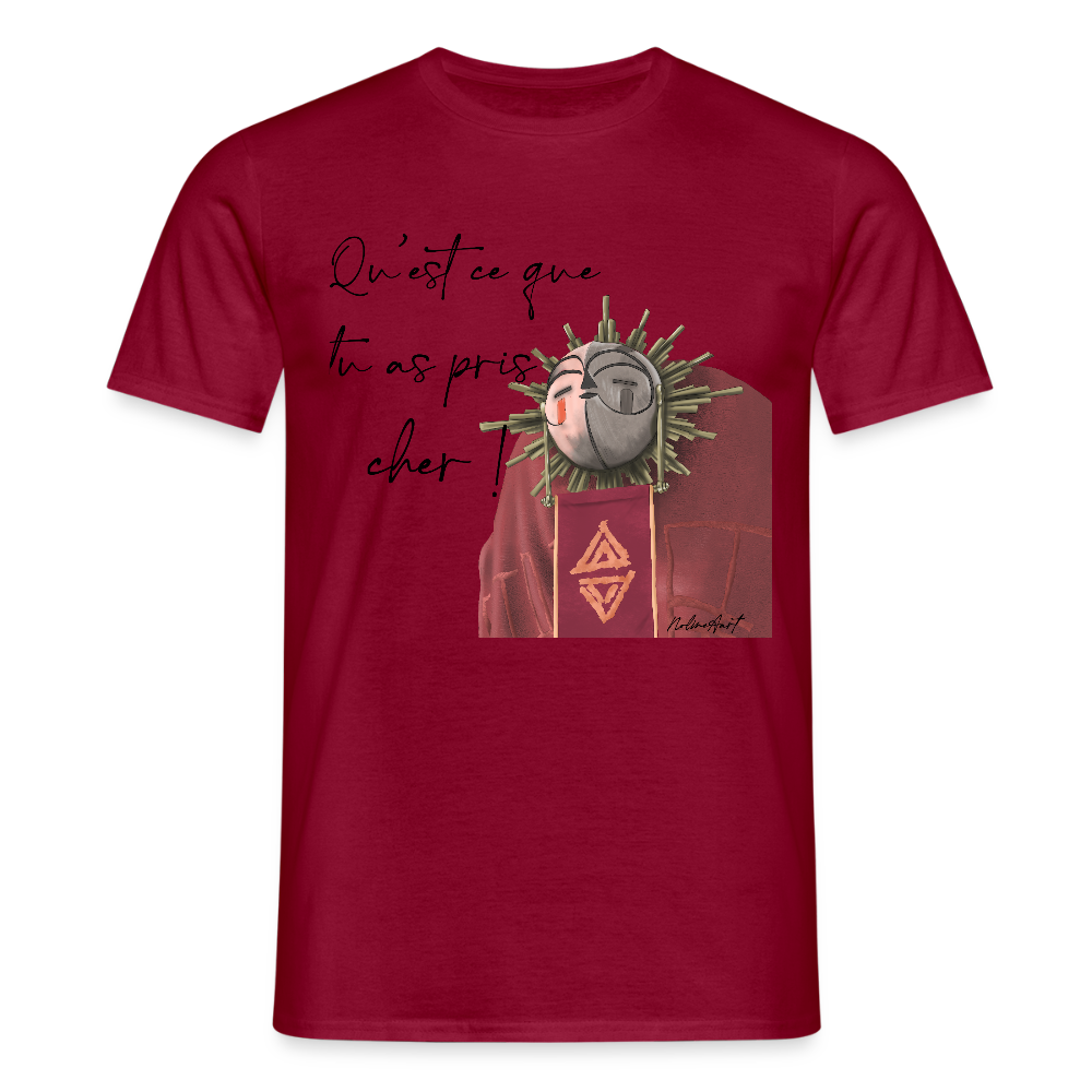 T-shirt homme "qu'est ce que tu as pris cher!" - brick red