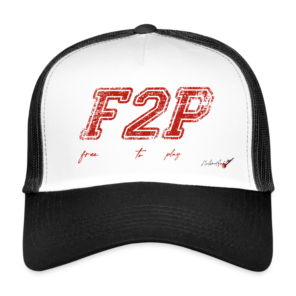casquette "F2P free to play" - white/black