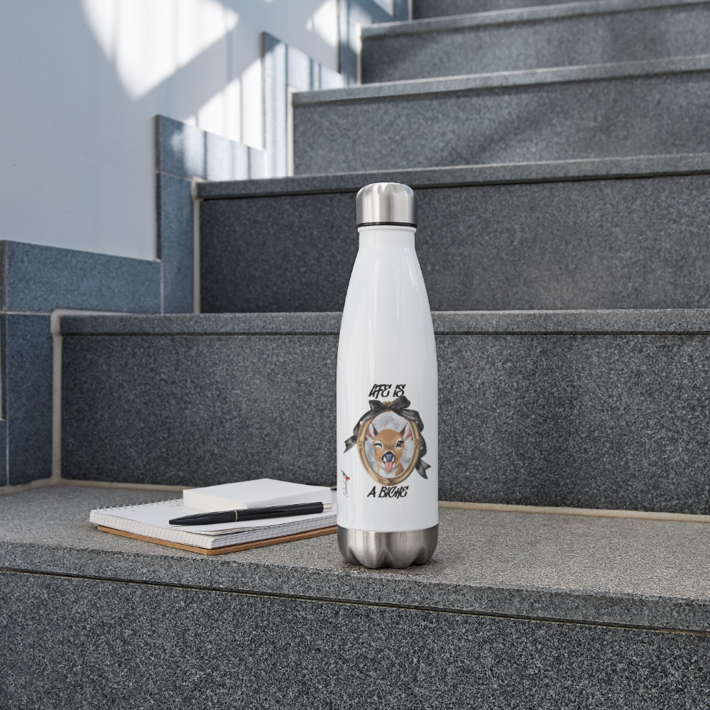 bouteille isotherme "life is a biche" - white