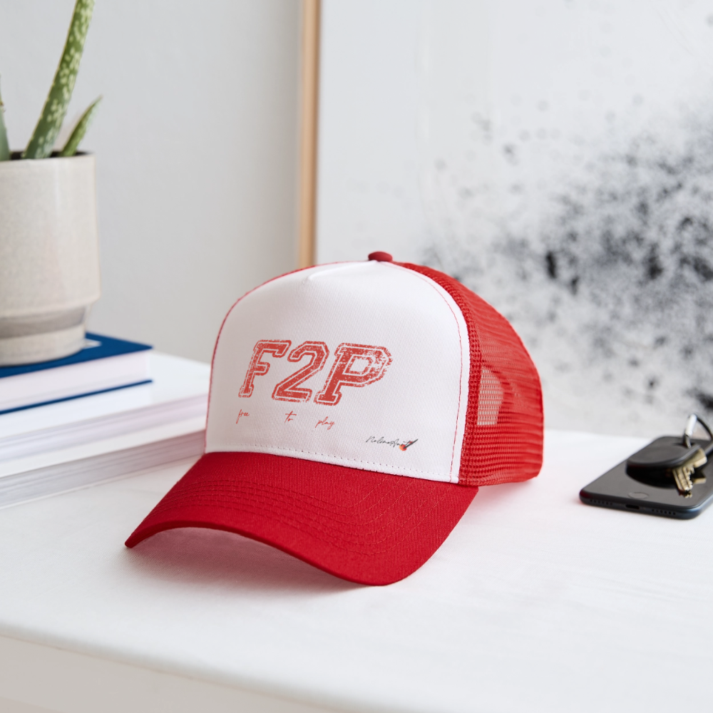 casquette "F2P free to play" - white/red