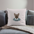 coussin bouledogue 45cm x 45cm - light taupe
