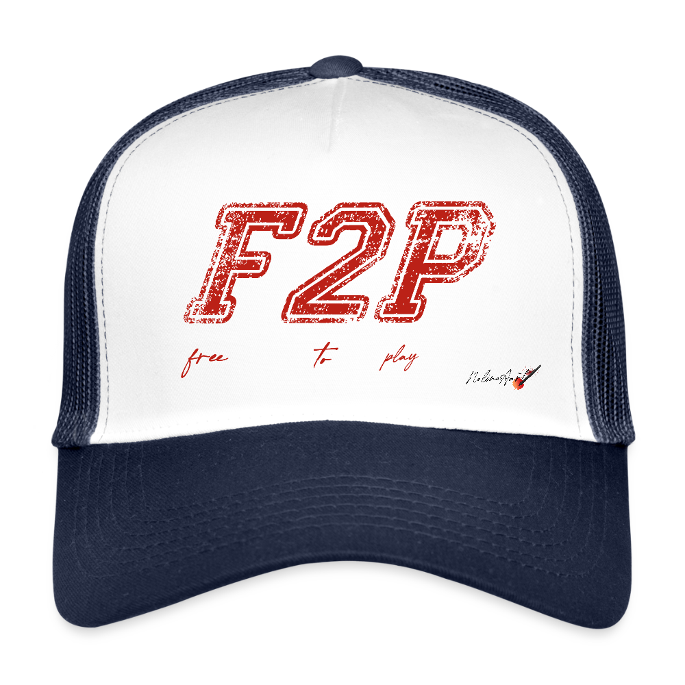 casquette "F2P free to play" - white/navy