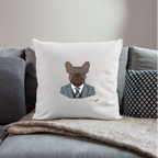 coussin bouledogue 45cm x 45cm - natural white